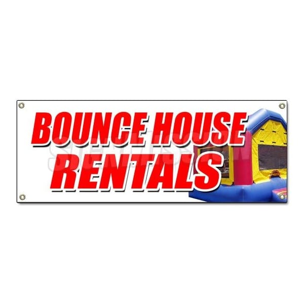 Signmission BOUNCE HOUSE RENTALS BANNER SIGN party photobooth inflatable moonwalk B-Bounce House Rentals - main